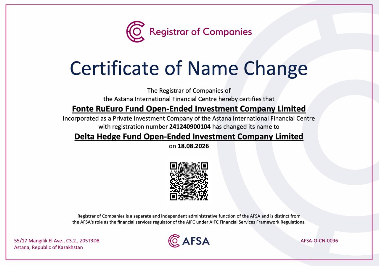 Delta Hedge Fund Open-Ended Investment Company Ltd